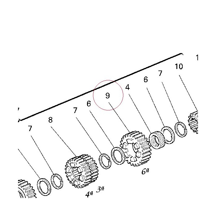Gear, 6TH drive NT:28 17210051A