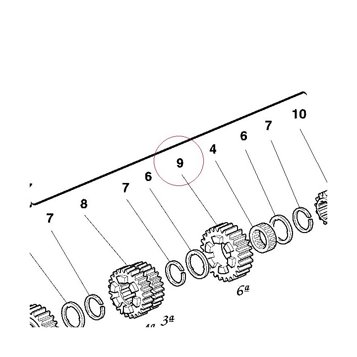 Gear drive 6TH speed 17210052C