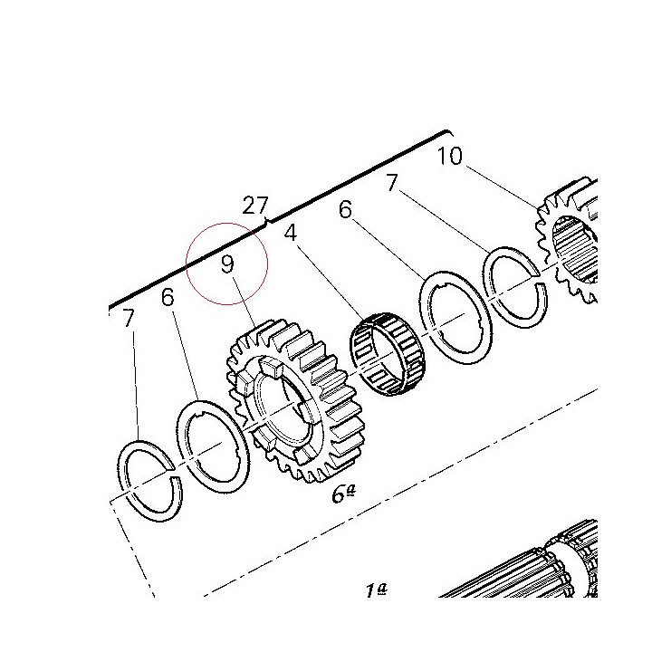 Gear, 6TH drive NT:28 17210053A