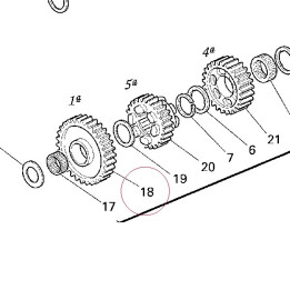 Driven gear 1ST speed T37 17210061B