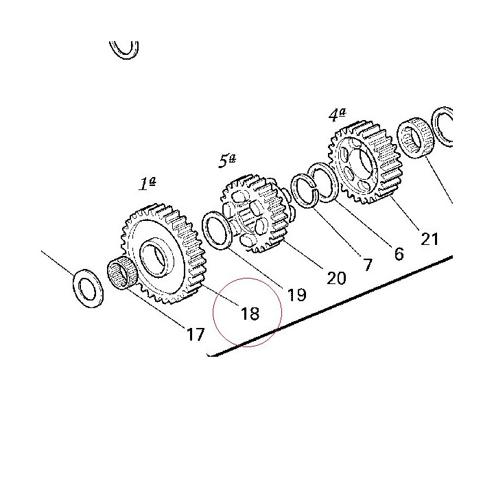 Driven gear 1ST speed T37 17210061B