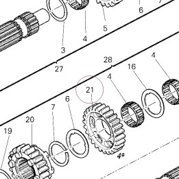 Driven gear 4TH speed T:26 17210091C