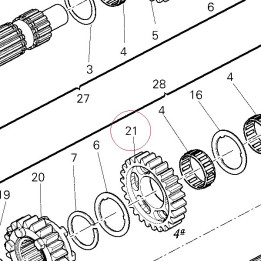 Driven gear 4TH speed T:24 17210092A