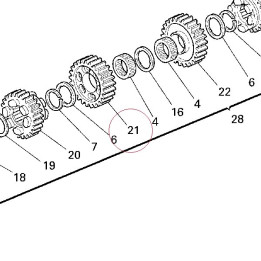 Driven gear 4TH speed T26 17210093B