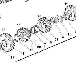 Driven gear 5TH speed 17210102C
