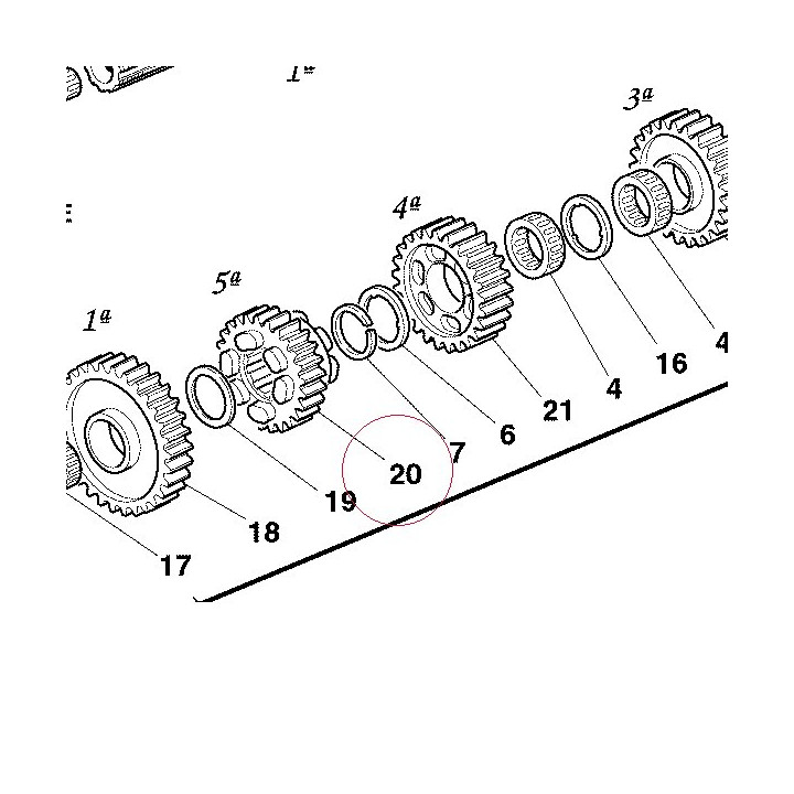 Driven gear 5TH speed 17210102C
