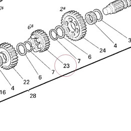 Driven gear 6TH SPEEDT:24 17210111A