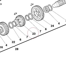 Driven gear 6TH speed 17210112C