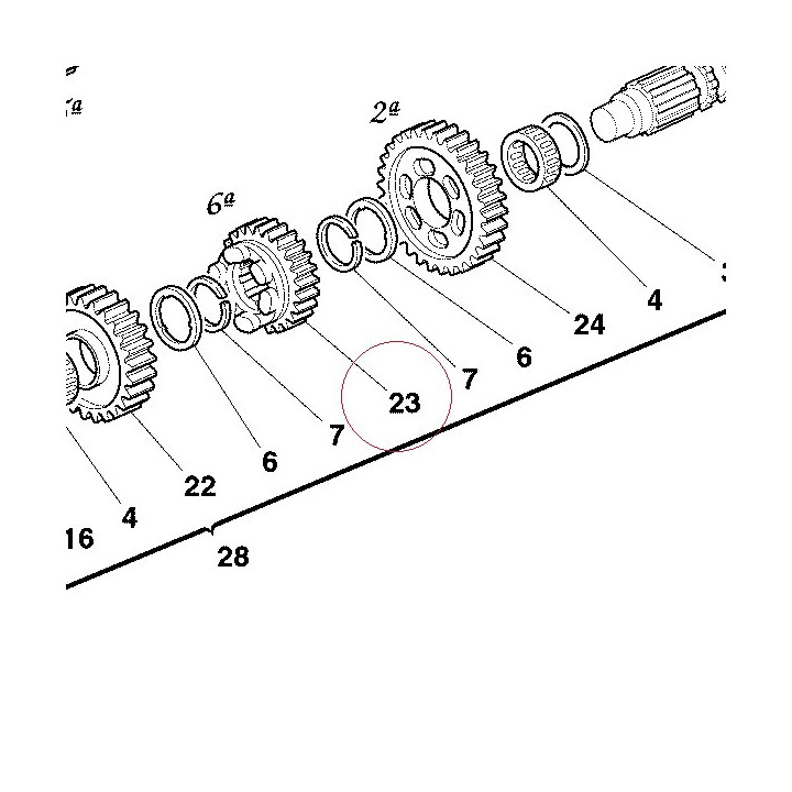 Driven gear 6TH speed 17210112C