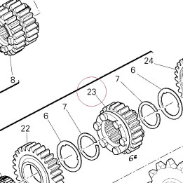 Driven gear 6TH SPEEDT:24 17210113A