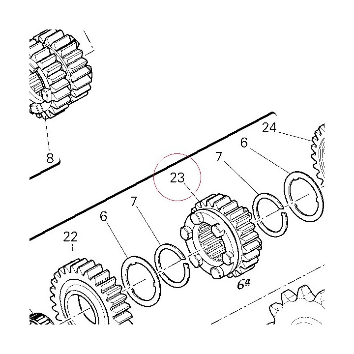 Driven gear 6TH SPEEDT:24 17210113A