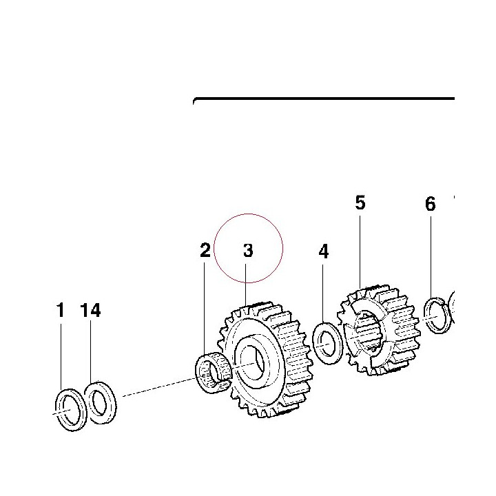 Driven gear 1ST speed T40 17210151A