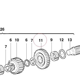 Driven gear 2ND speed T36 17210161A