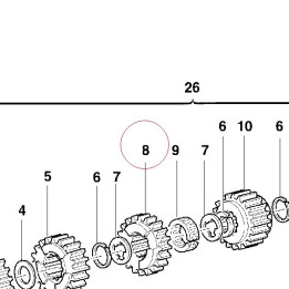 Driven gear 3TH speed T32 17210171A