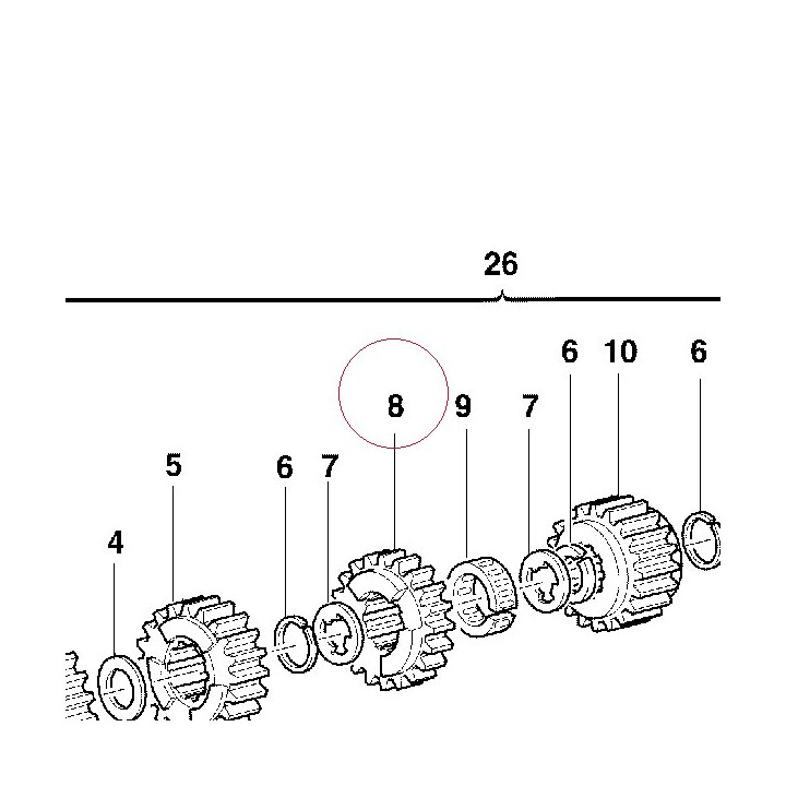Driven gear 3TH speed T32 17210171A