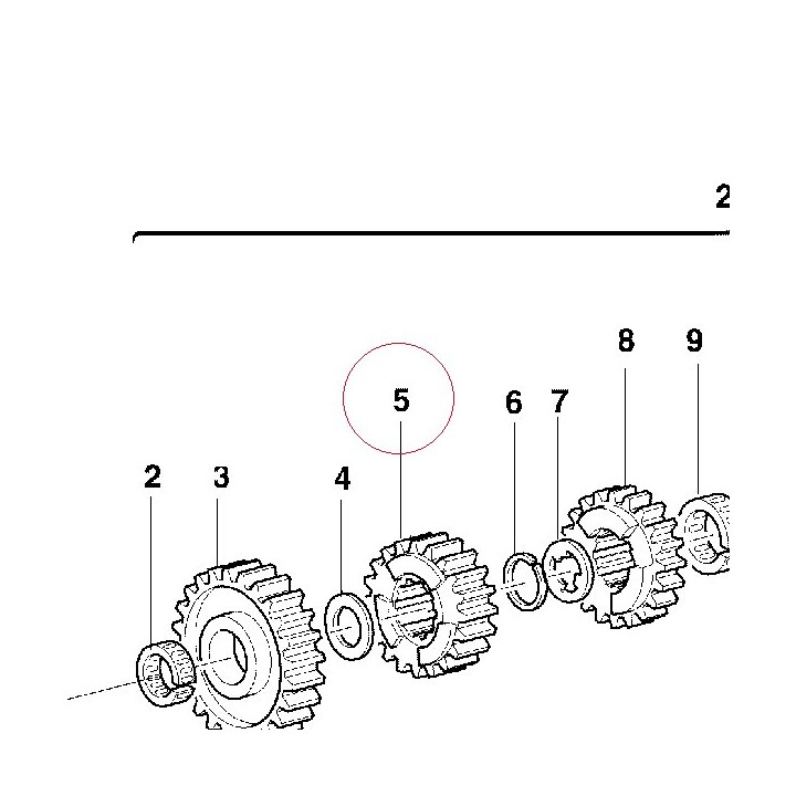 Driven gear 4TH speed T29 17210181A