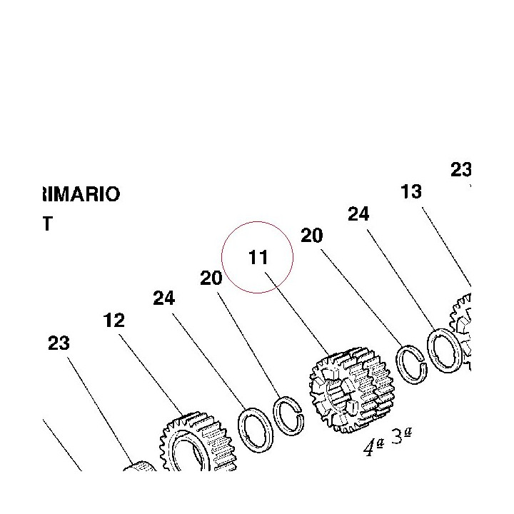Gear, 3RD-4TH pinion 17210611B