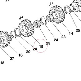Driven gear 4TH speed 17210671B