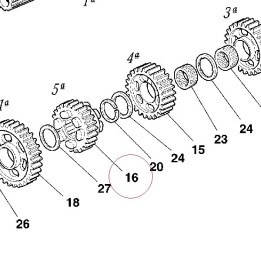 Driven gear 5TH speed 17210941B