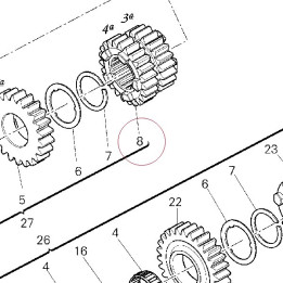 Gear, 3RD pinion 21/23T 17211091A