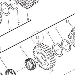Driven gear 3RD speed T28 17211141A