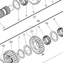 Driven gear 4TH speed T:26 17211151A