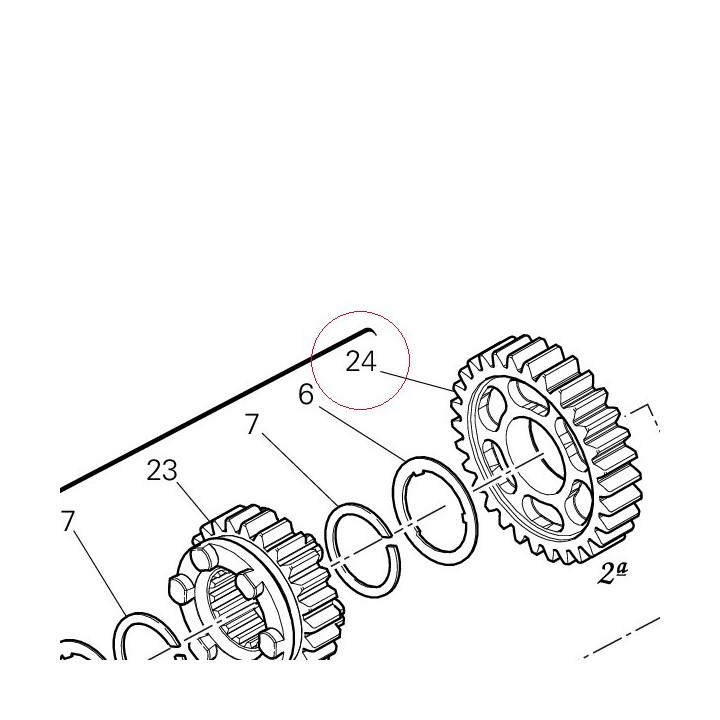 Driven gear 2ND speed 17212531A