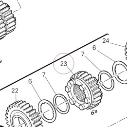 Driven gear 6TH speed 17212571A