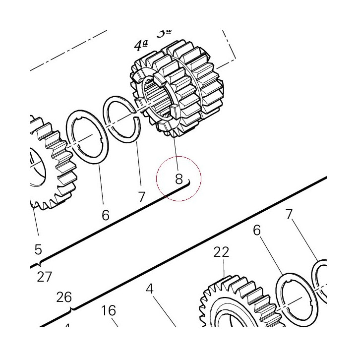 Gear, 3RD-4TH pinion 17212591A