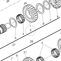 Gear, input 5TH, 24T 17212993A