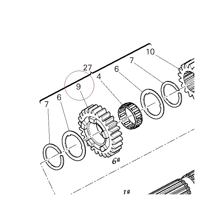 Driving gear 6TH speed T25 17213003A