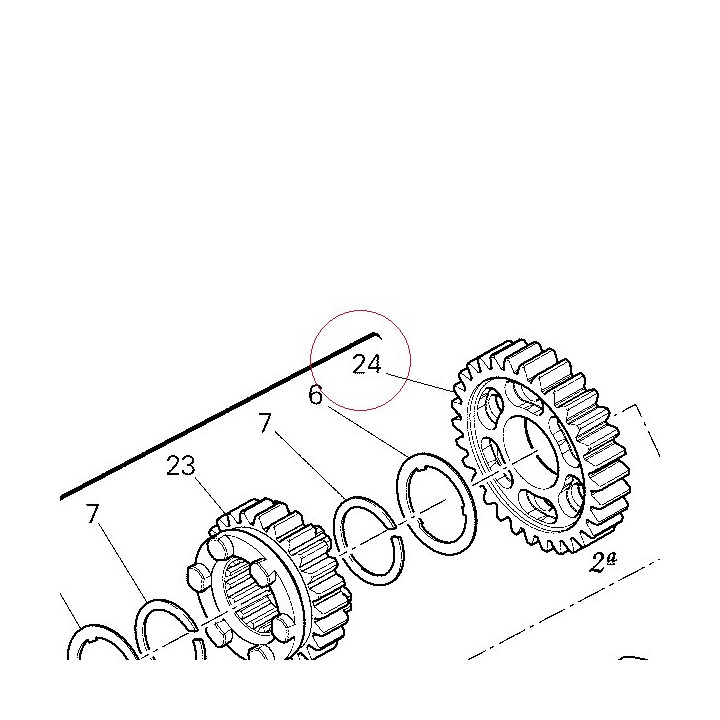 Driven gear 2ND speed T30 17213023A