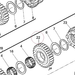 Driven gear 3RD speed T27 17213033A