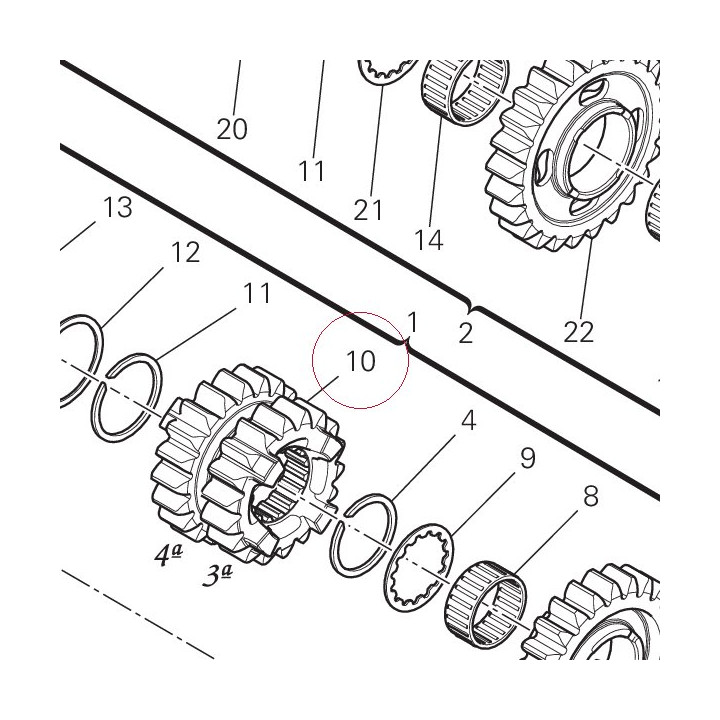 Driving gear 3RD/4TH sp. 17213181D