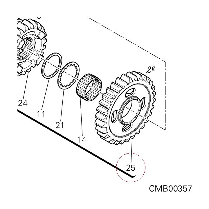 Driven gear 2ND sp. 17213221D