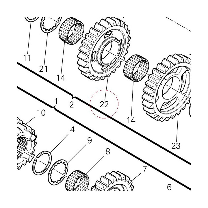 Driven gear 4TH sp. 17213241D