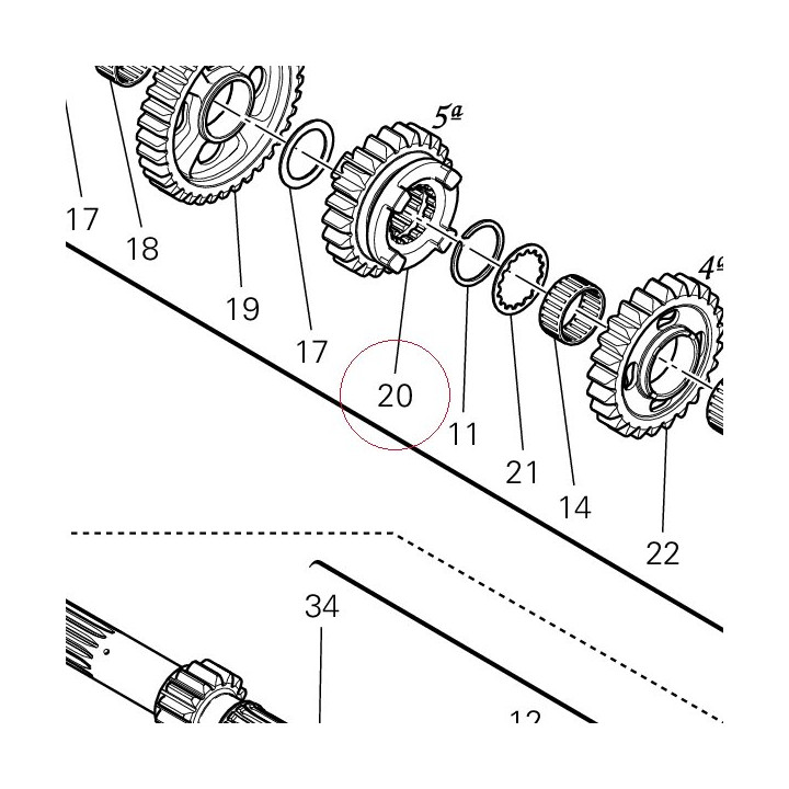 Driven gear 5TH sp. 17213251D