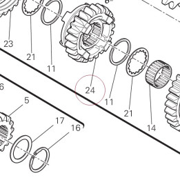Driven gear 6TH sp. 17213261D
