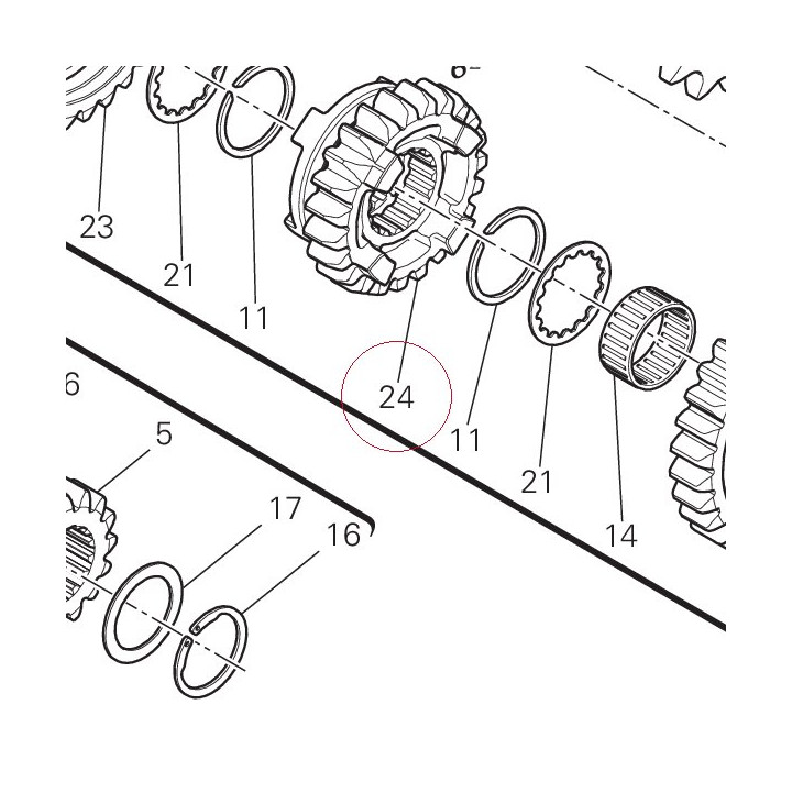 Driven gear 6TH sp. 17213261D