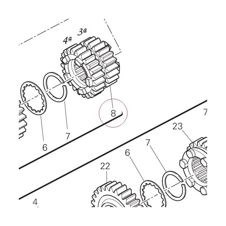 Gear, 3RD-4TH pinion 17213281C
