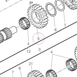 Gear drive 5TH speed 17213291D