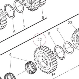 Driven gear 3RD speed T27 17213331B