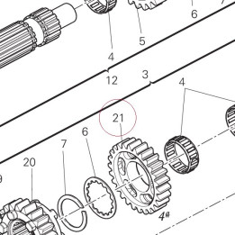 Driven gear 4TH speed T:24 17213341B