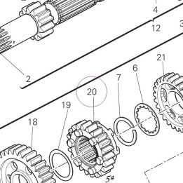 Driven gear 5TH speed 23T 17213351B