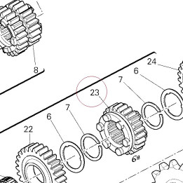Driven gear 6TH sp. 17213361A