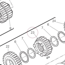Driven gear 6TH speed T22 17213361B