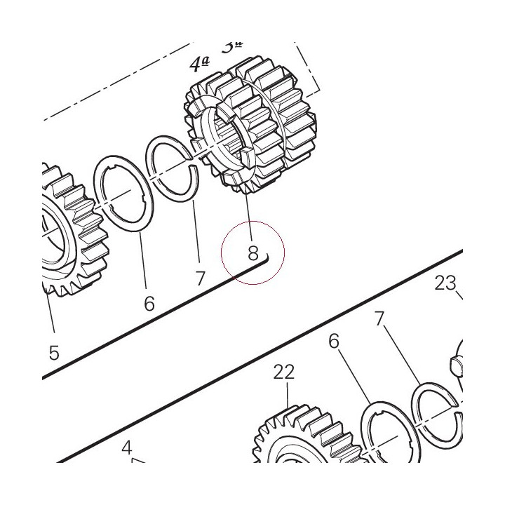 Gear drive 3/4TH speed T20/22 17214591A