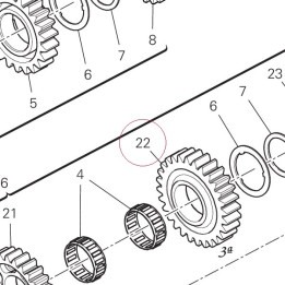 Driven gear 3RD speed T28 17214981A