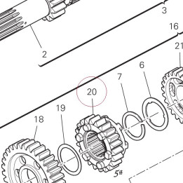 Driven gear 5TH speed T24 17214991A