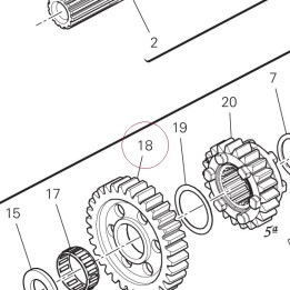 Driven gear 1ST speed T37 17215011A